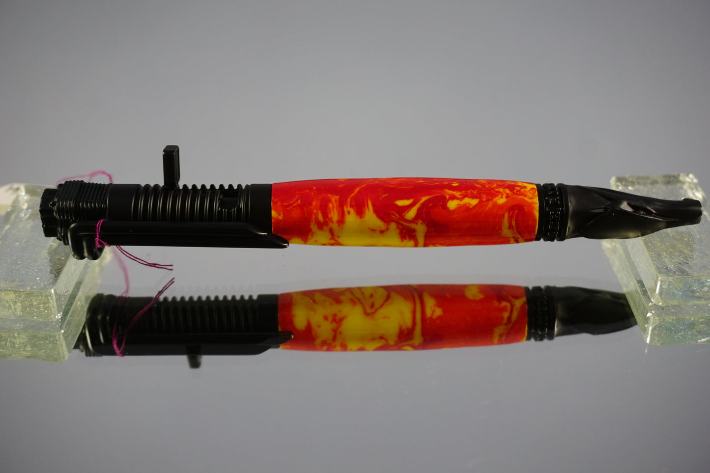 Motorcycle Twist Ballpoint Pen -- Acrylic -- Inferno