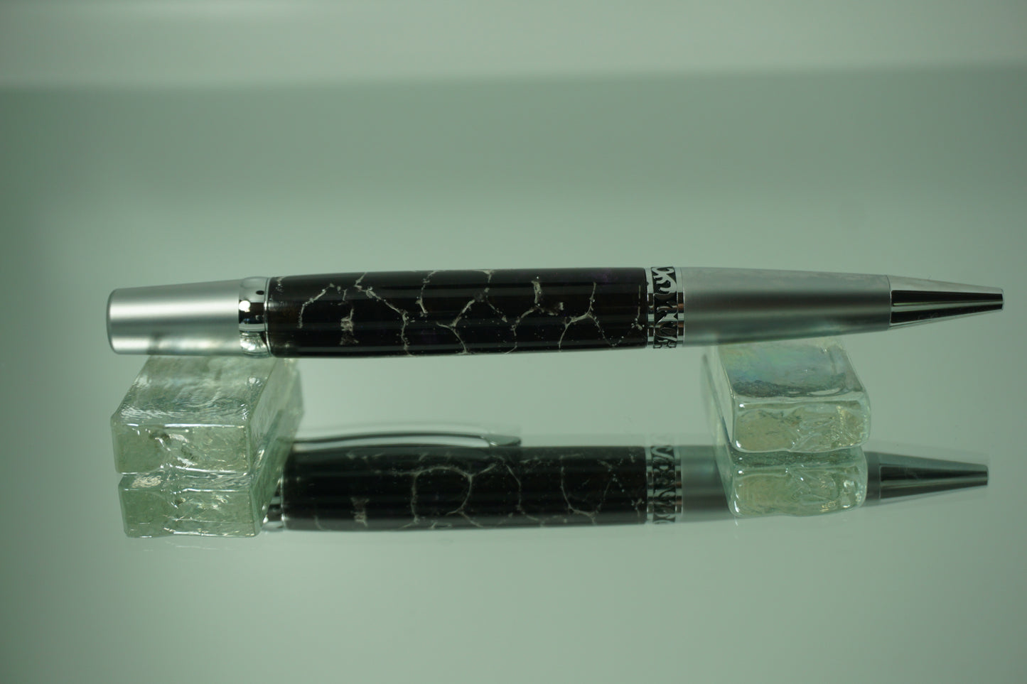 Wallstreet Twist Ballpoint Pen -- Composite -- Acrylic (Black) & Loofah Sponge