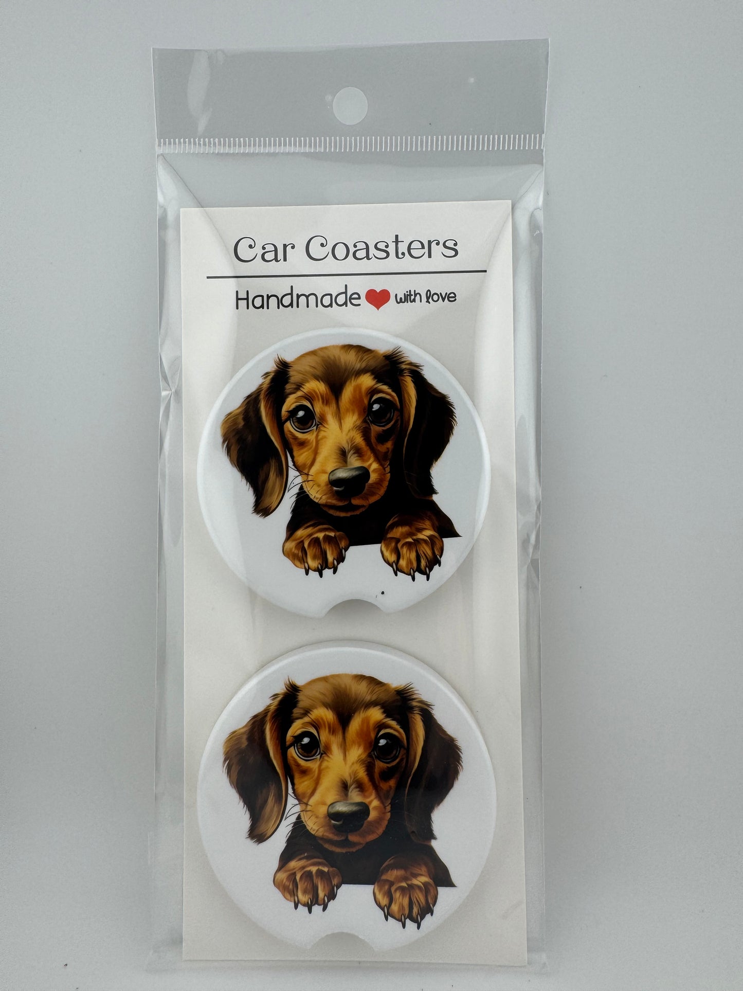 Car Coaster -- UV Printed -- Dachshund (Set of 2)
