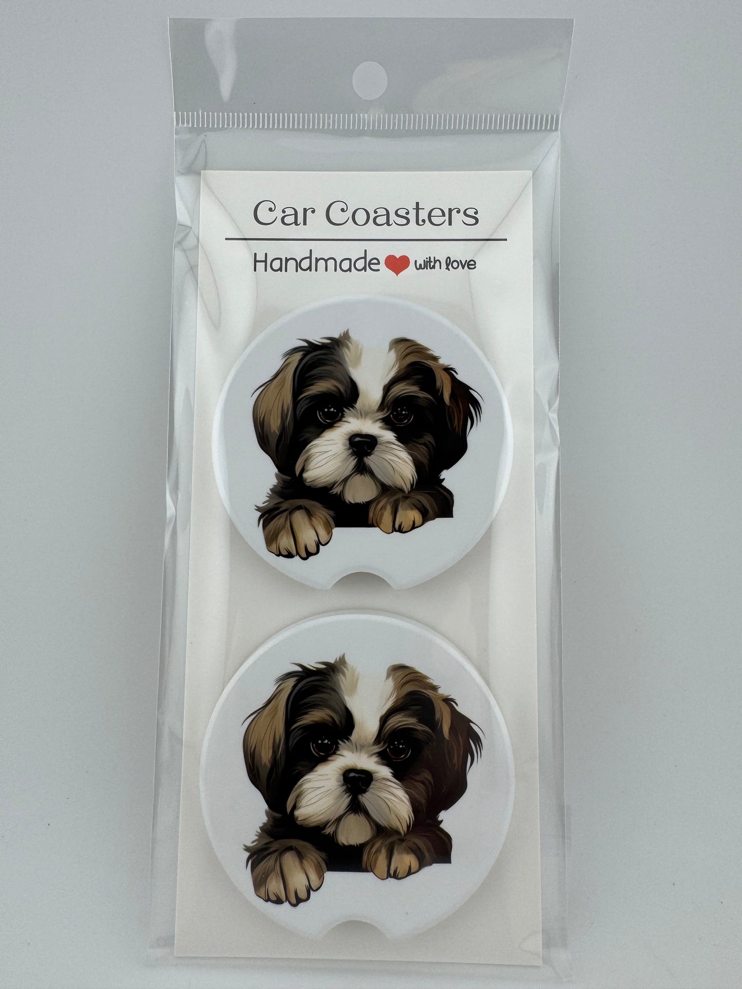 Car Coaster -- UV Printed -- Shih Tzu (Set of 2)
