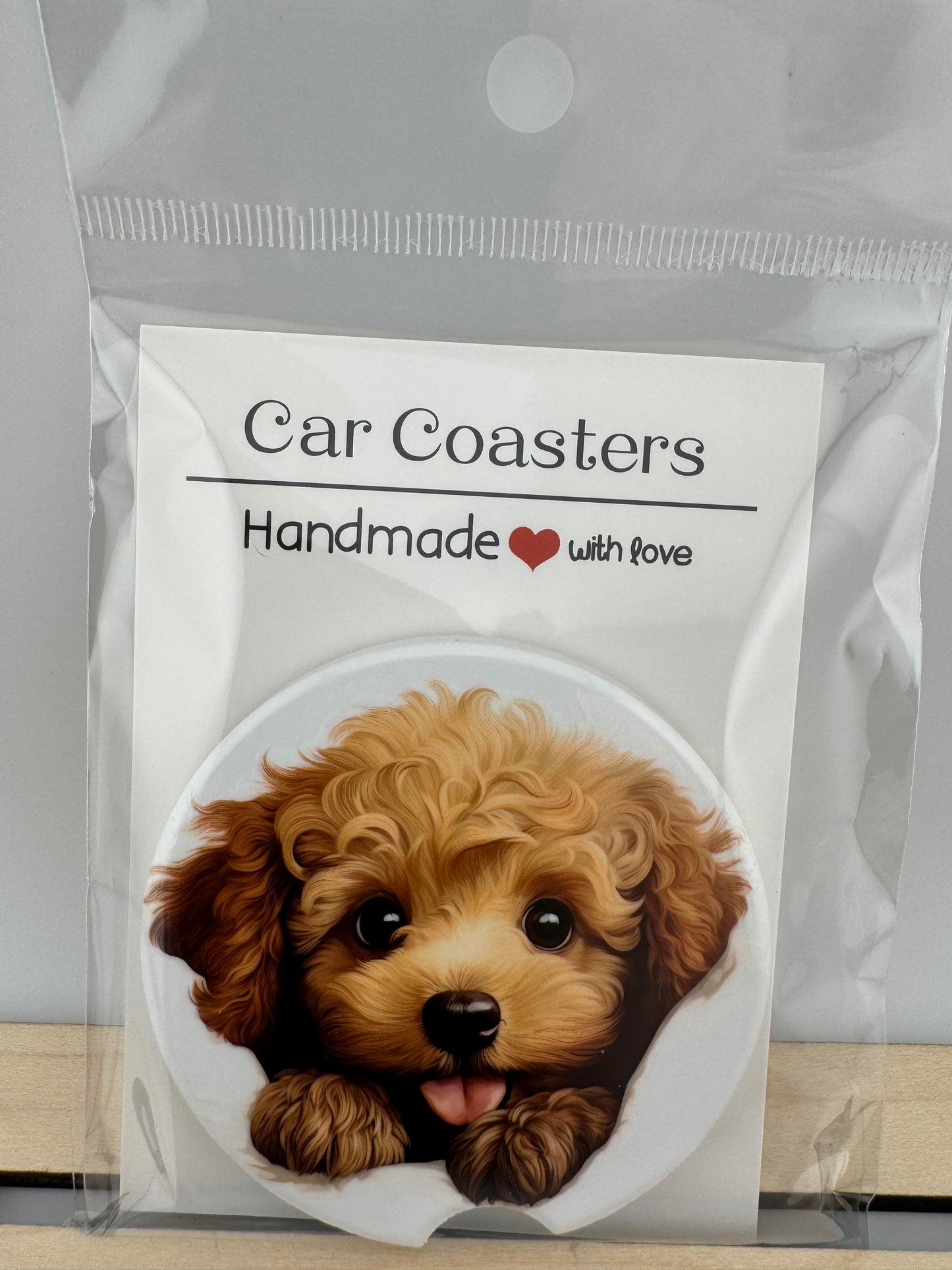 Car Coaster -- UV Printed -- Poodle