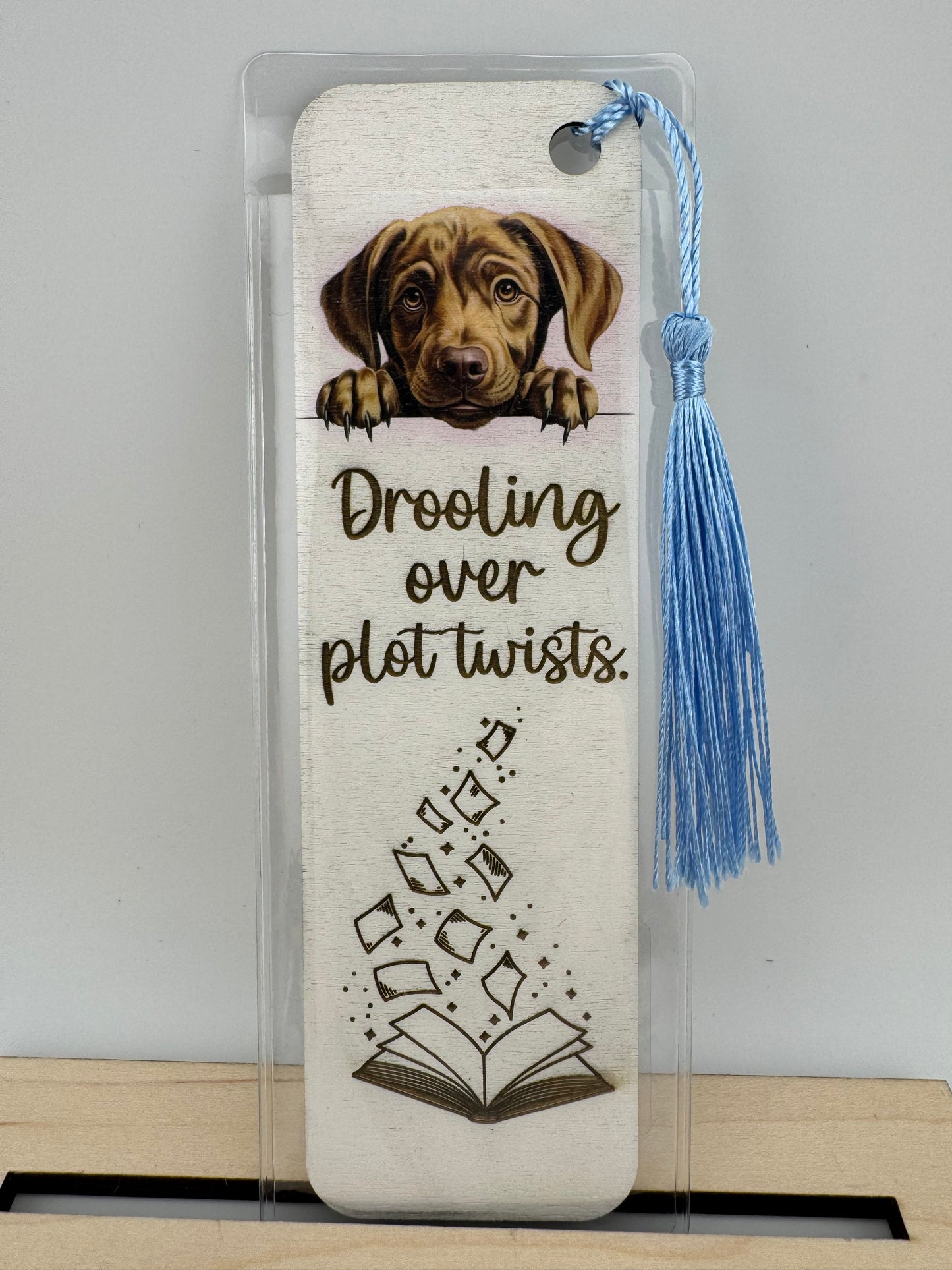 Bookmark -- UV Printed & Laser -- Labrador Retriever -- Drooling Over Plot Twists