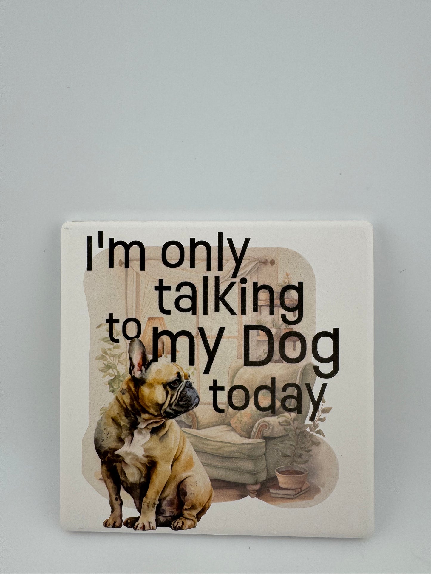 Coaster -- UV Printed -- Square -- I'm Only Talking To My Dog Today