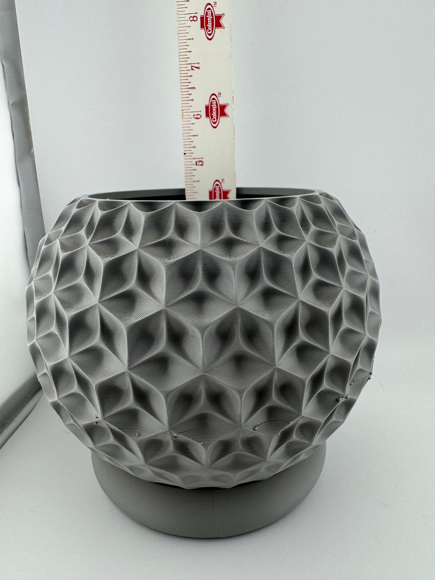 Flower Pot -- 3D Printed -- The Trihex Planter Pot with Tray (Copy)