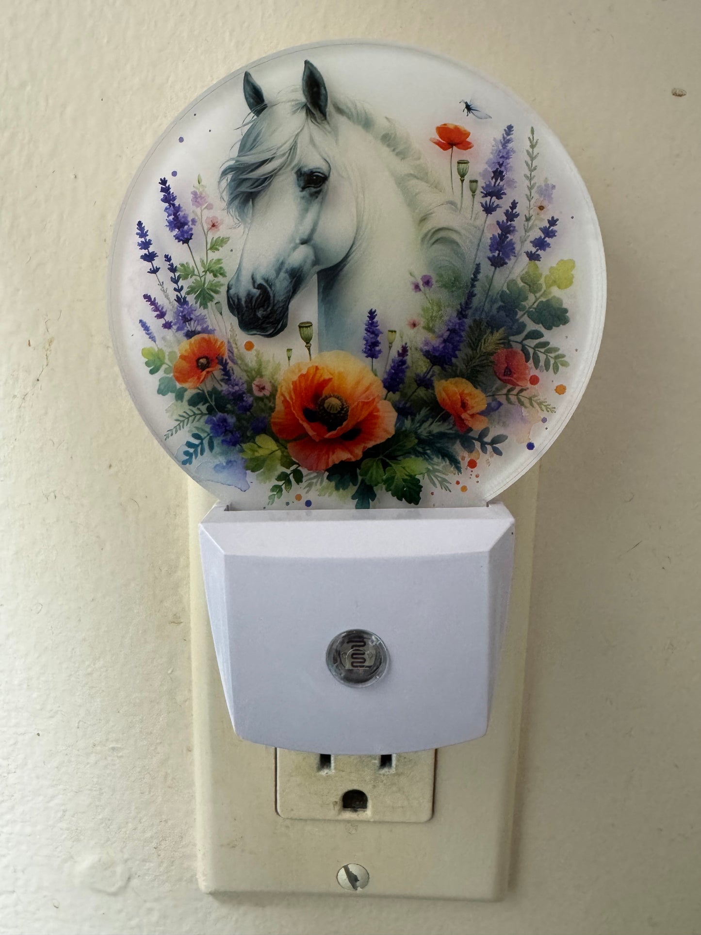Night Light -- UV Printed -- Horse and Flowers
