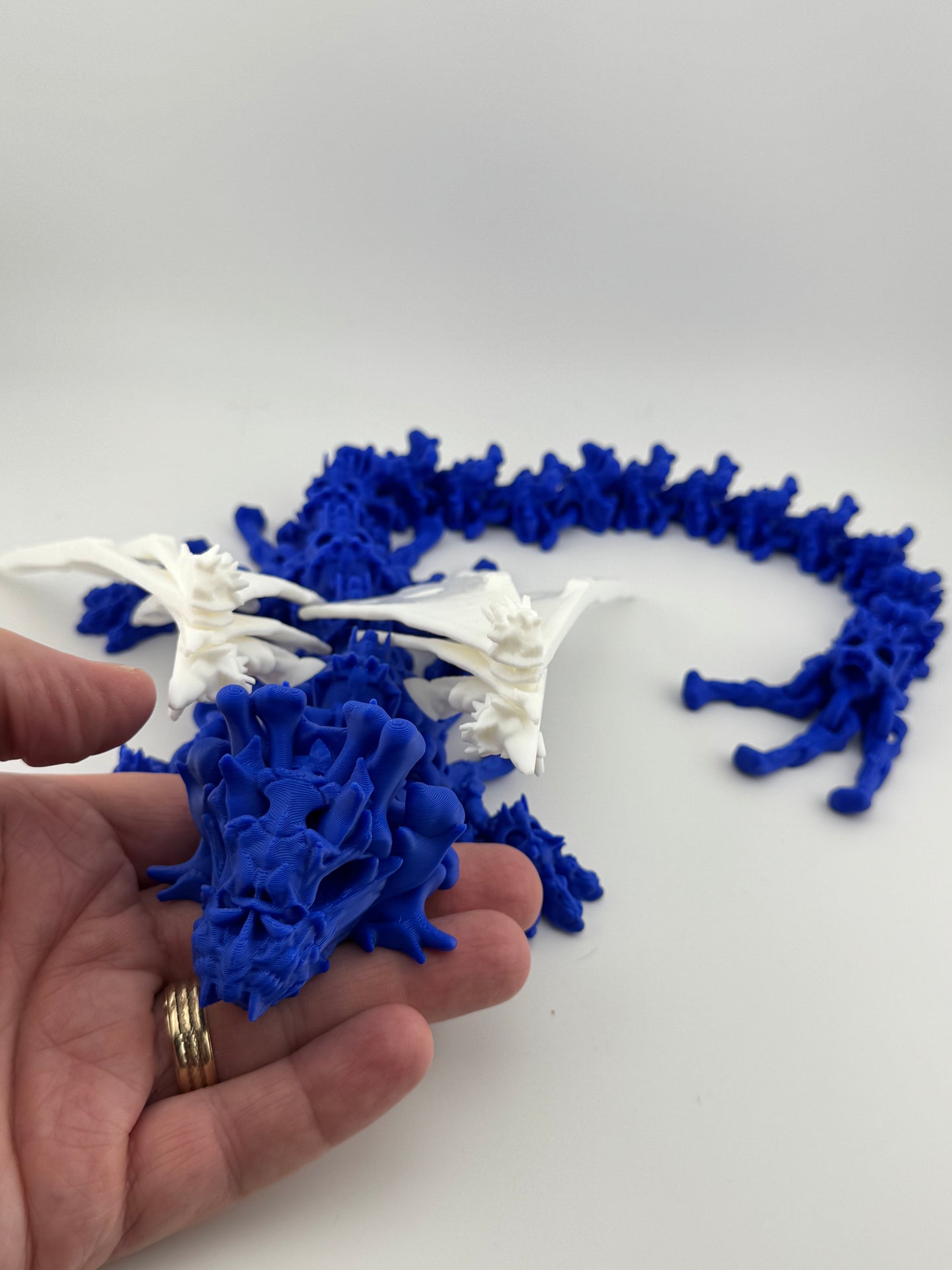 Dragon -- 3D Printed -- Baby Hollow Dragon with Wings