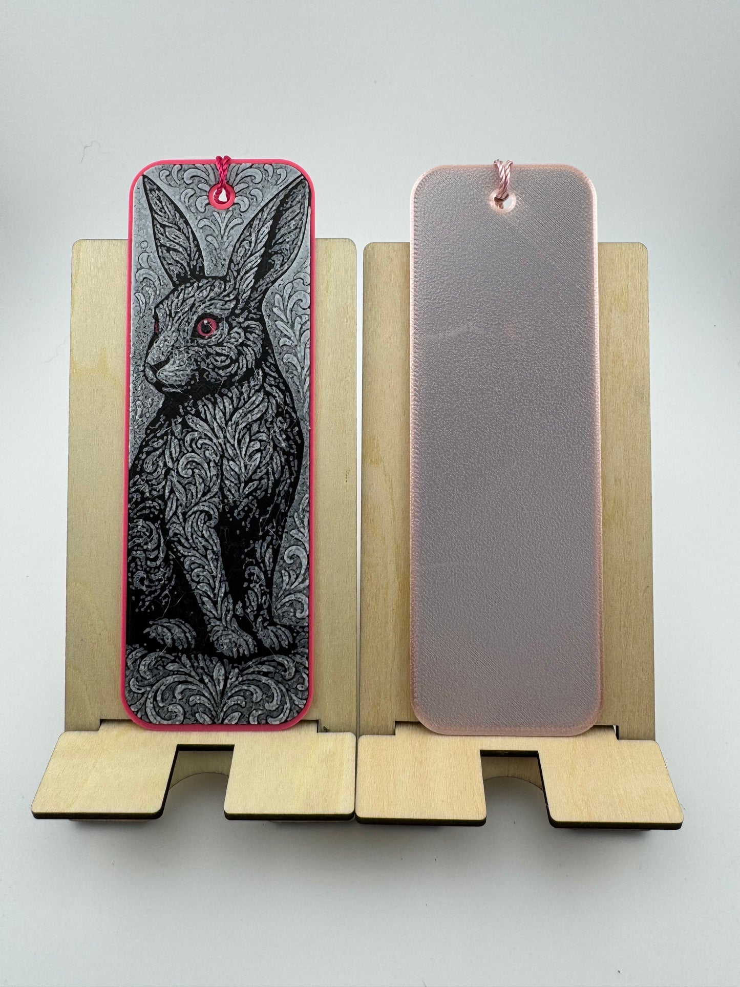 Bookmark -- 3D Printed -- Ornamental Rabbit