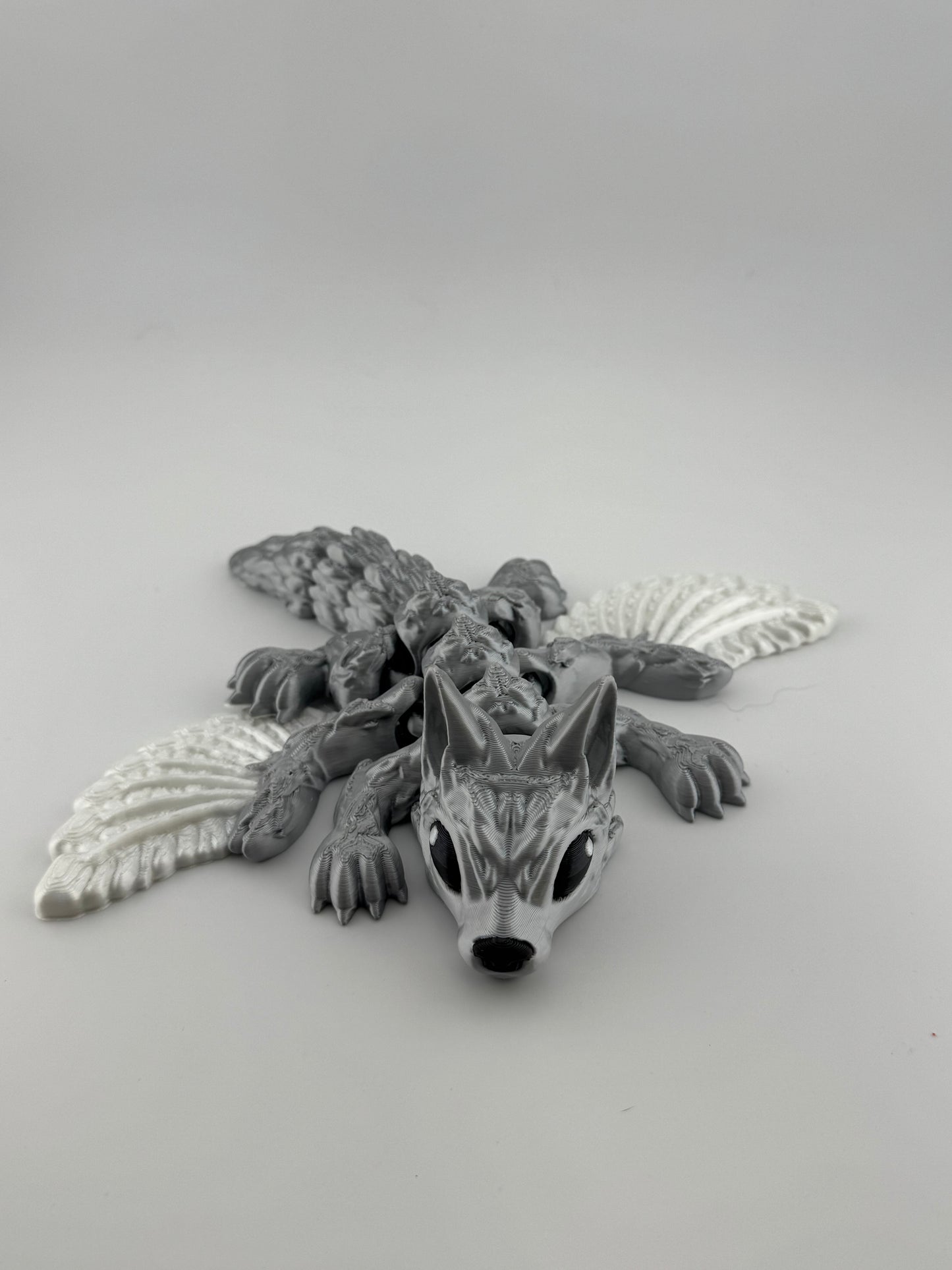 Wolf -- 3D Printed -- Tiny Winged Wolf