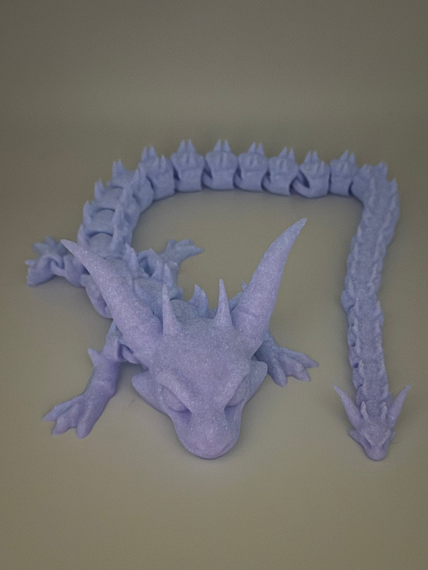 Dragon -- 3D Printed -- Pyrrhus Purple Glow-in-the-Dark