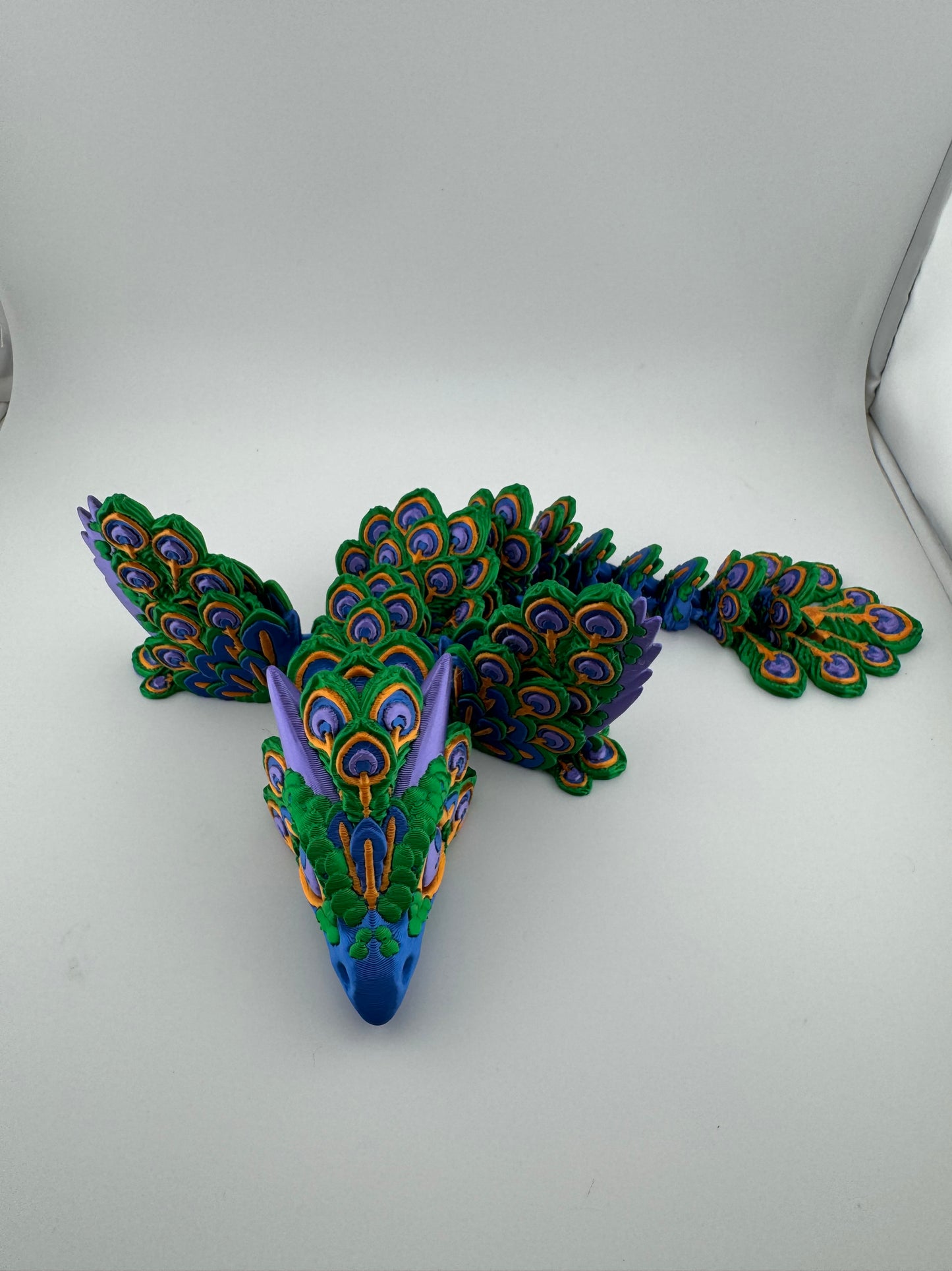Dragon -- 3D Printed -- Baby Peacock Dragon