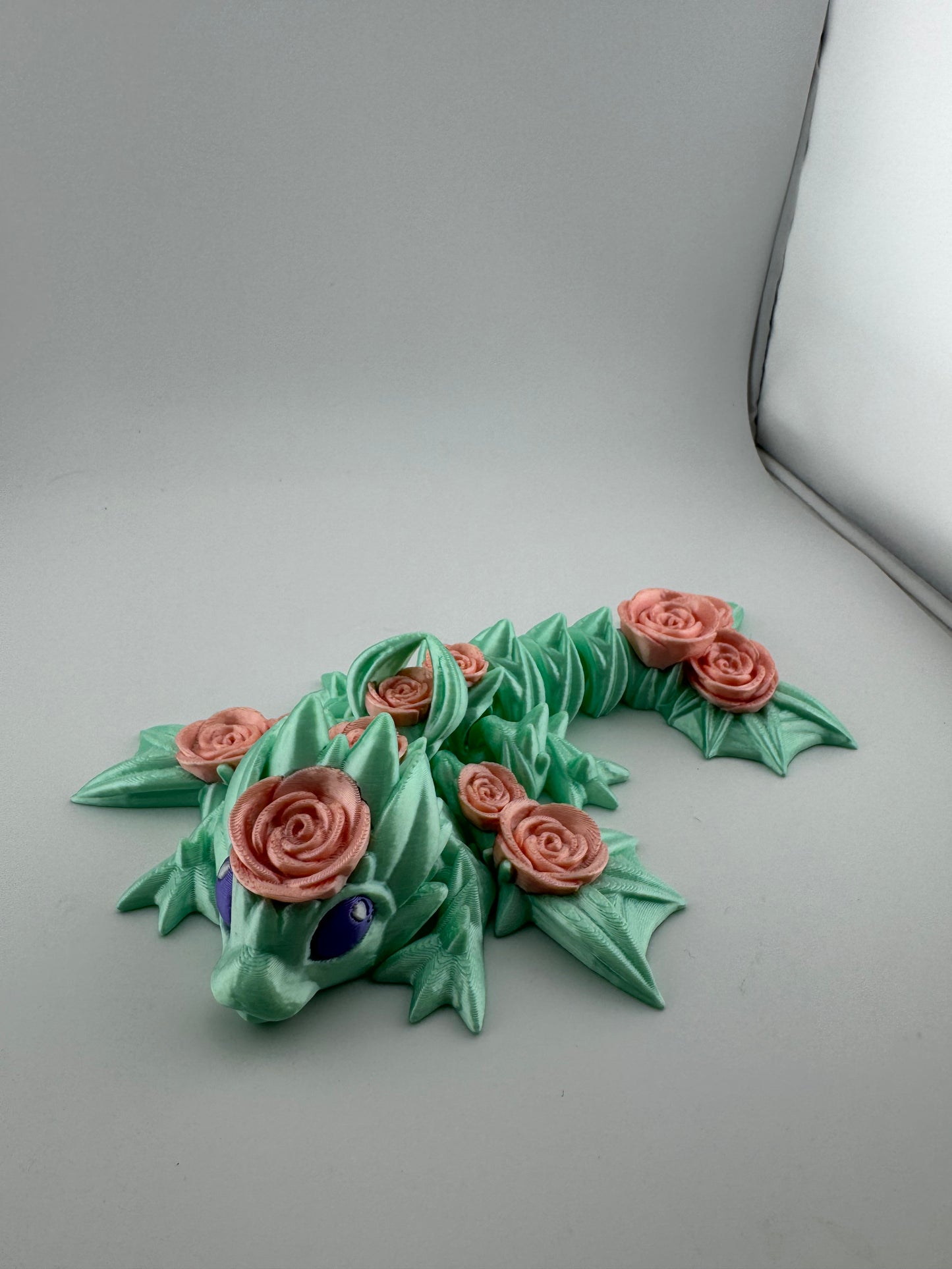 Dragon -- 3D Printed -- Tiny Rose Dragon
