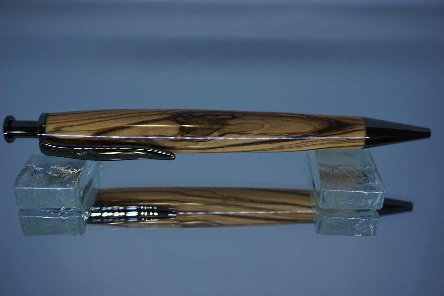 Long Clicker Ballpoint Pen -- Olive Wood