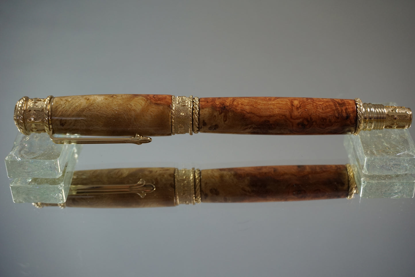 Faith, Hope, and Love Fountain Pen - Amboyna Burl