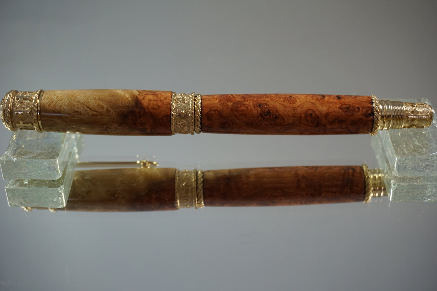 Faith, Hope, and Love Fountain Pen - Amboyna Burl