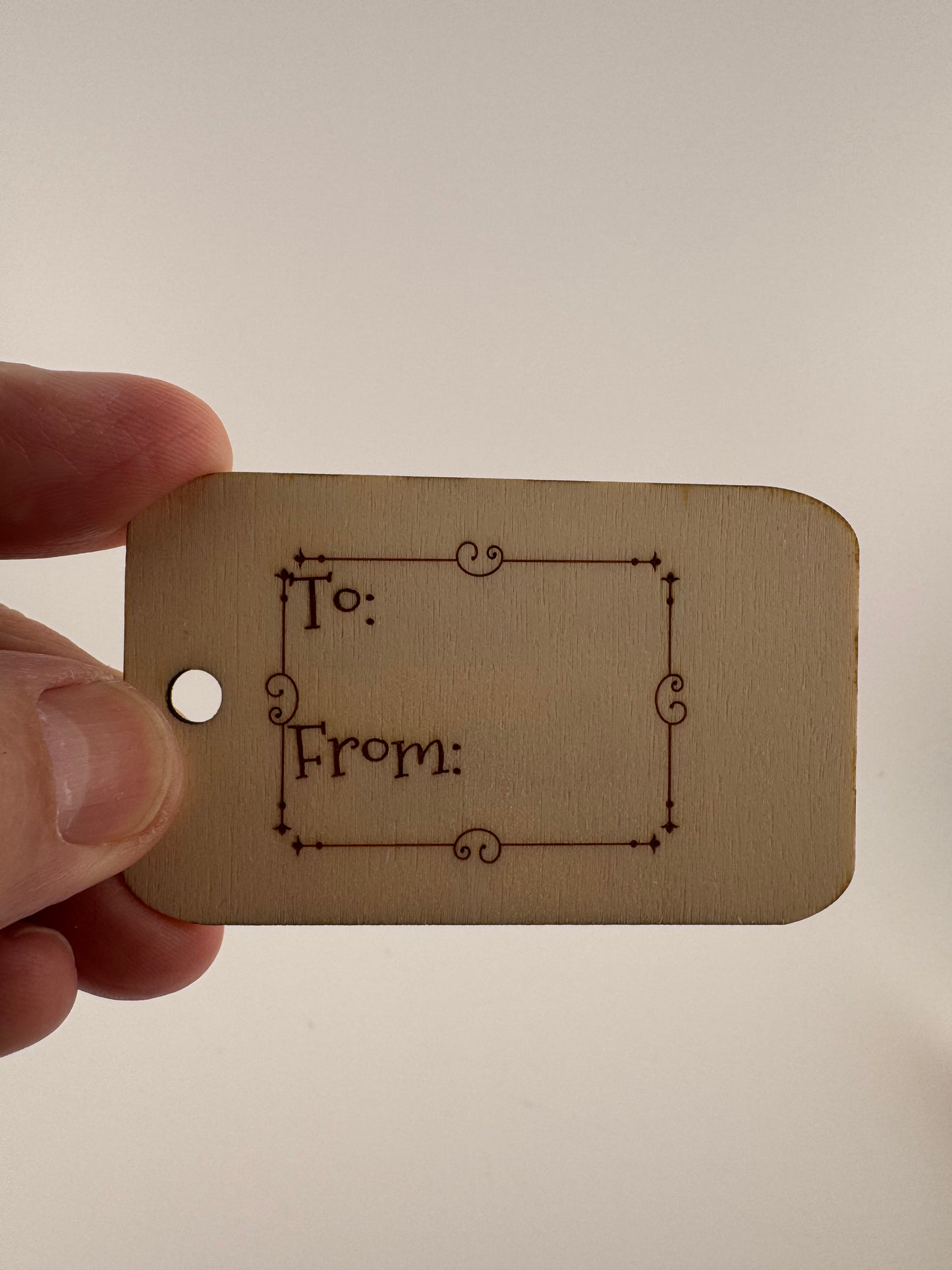 Gift Tag -- Laser -- Wood -- To:/From: