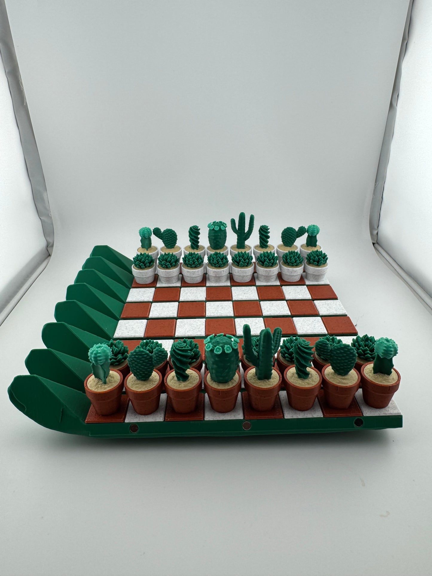 Chess Set -- 3D Printed -- CactiChess And Checkers