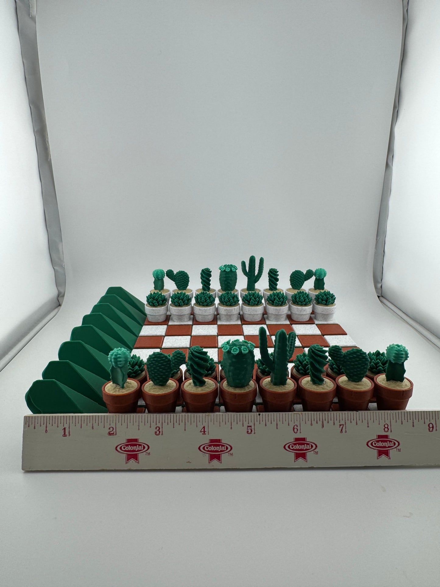 Chess Set -- 3D Printed -- CactiChess And Checkers