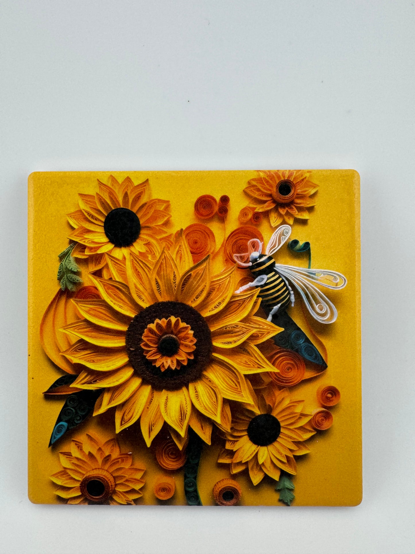 Coaster -- UV Printed -- Square -- Flowers (Set of 4)