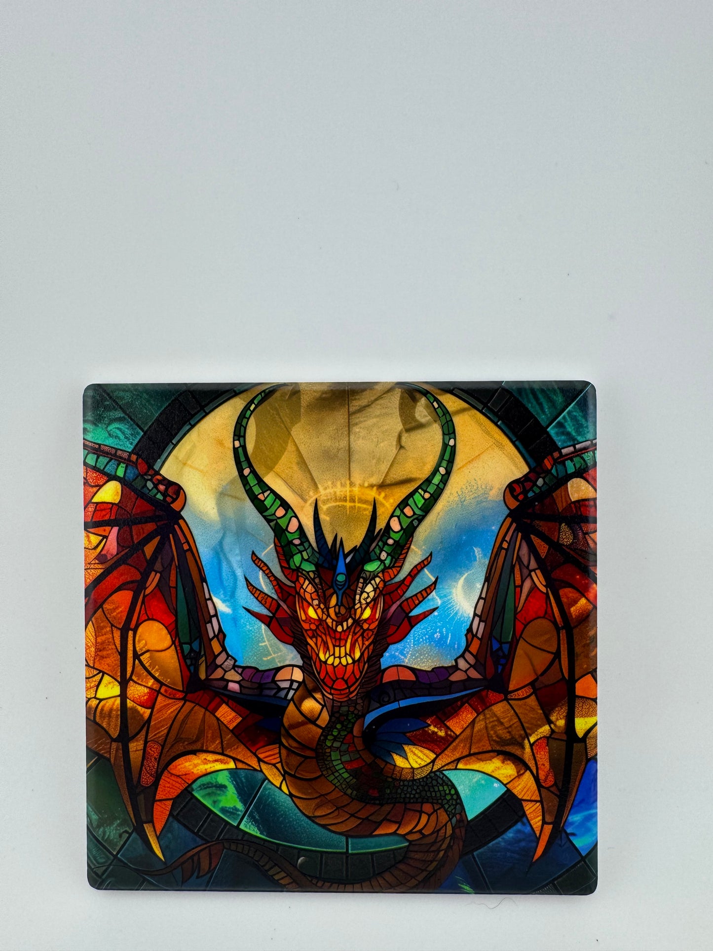 Coaster -- UV Printed -- Square -- Dragons (Set of 4)