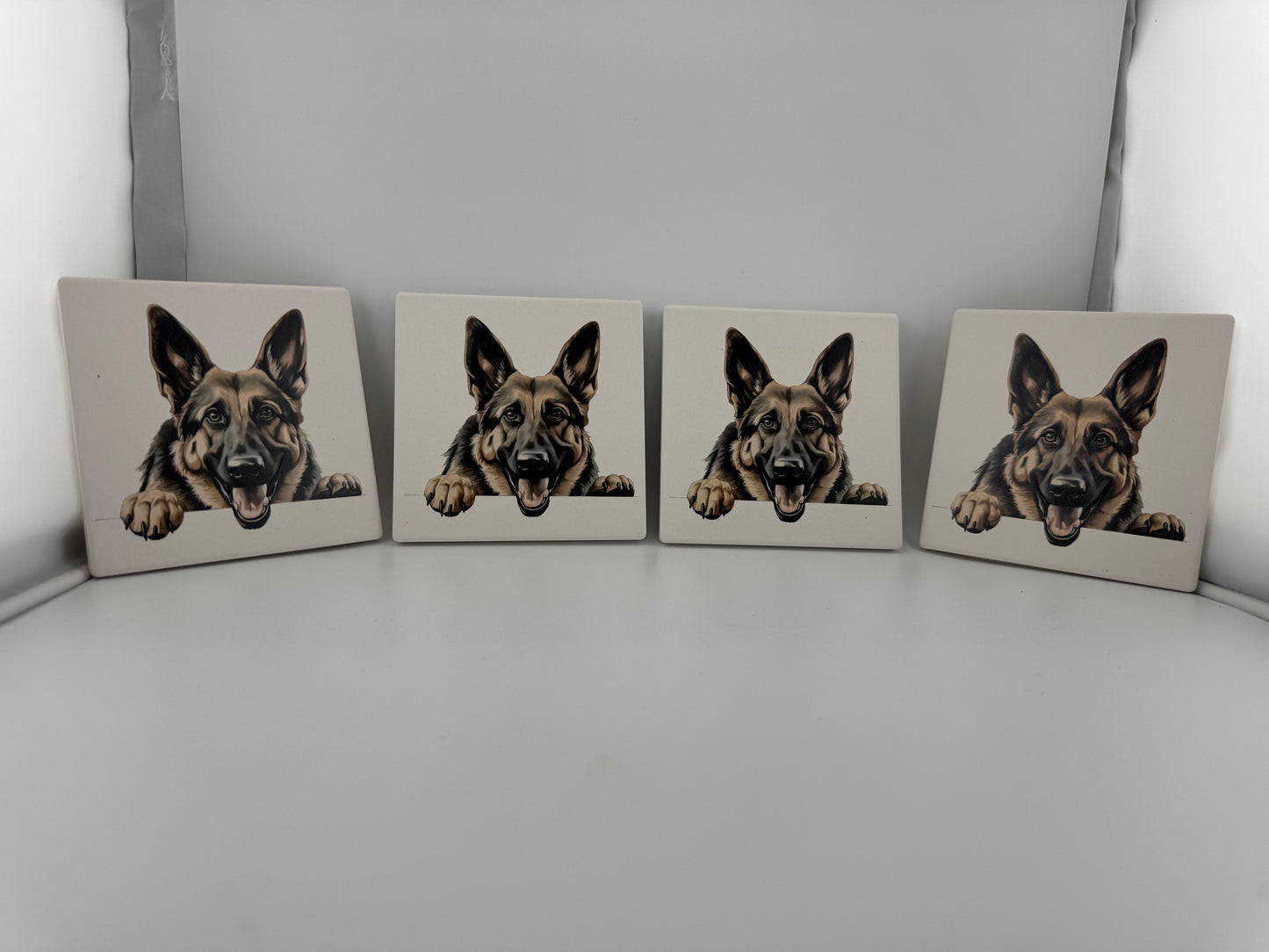 Coaster -- UV Printed -- Square -- German Shepherd (Set of 4)