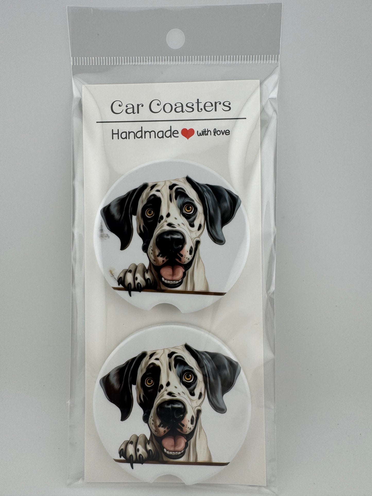 Car Coaster -- UV Printed -- Great Dane (Set of 2)