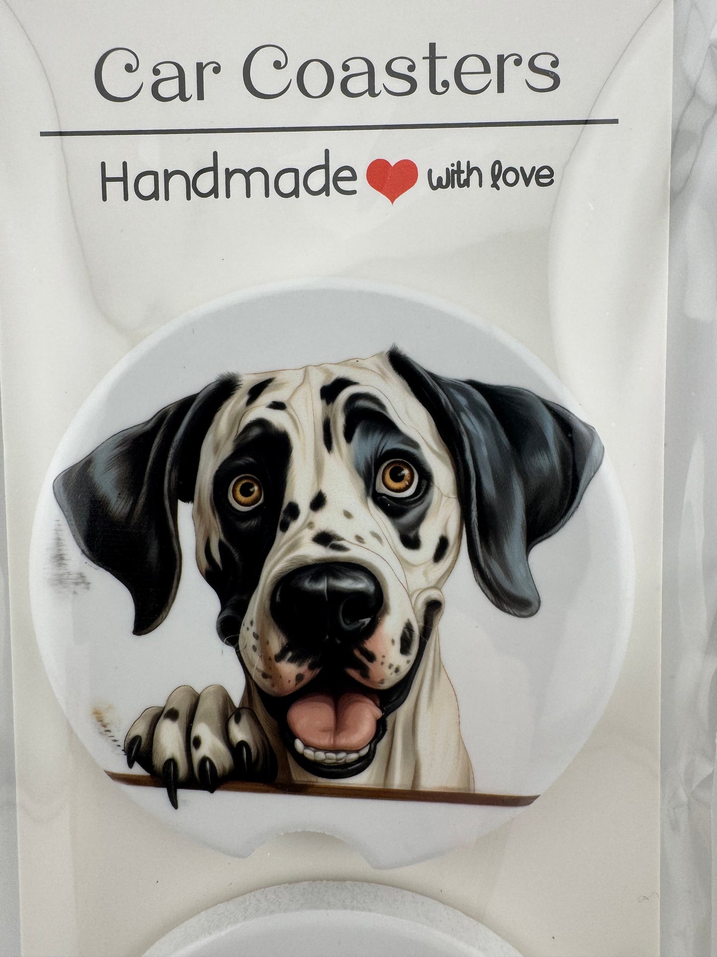 Car Coaster -- UV Printed -- Great Dane (Set of 2)