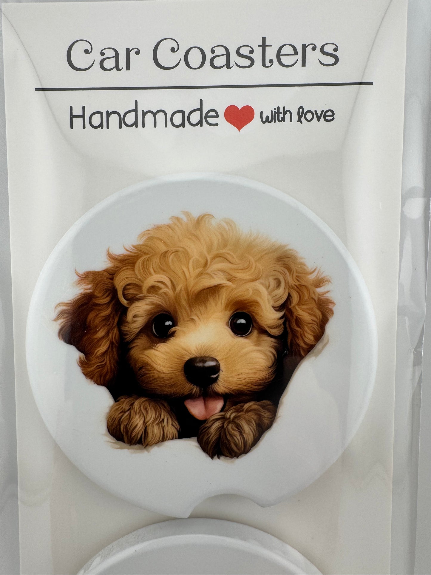 Car Coaster -- UV Printed -- Poodle (Set of 2)