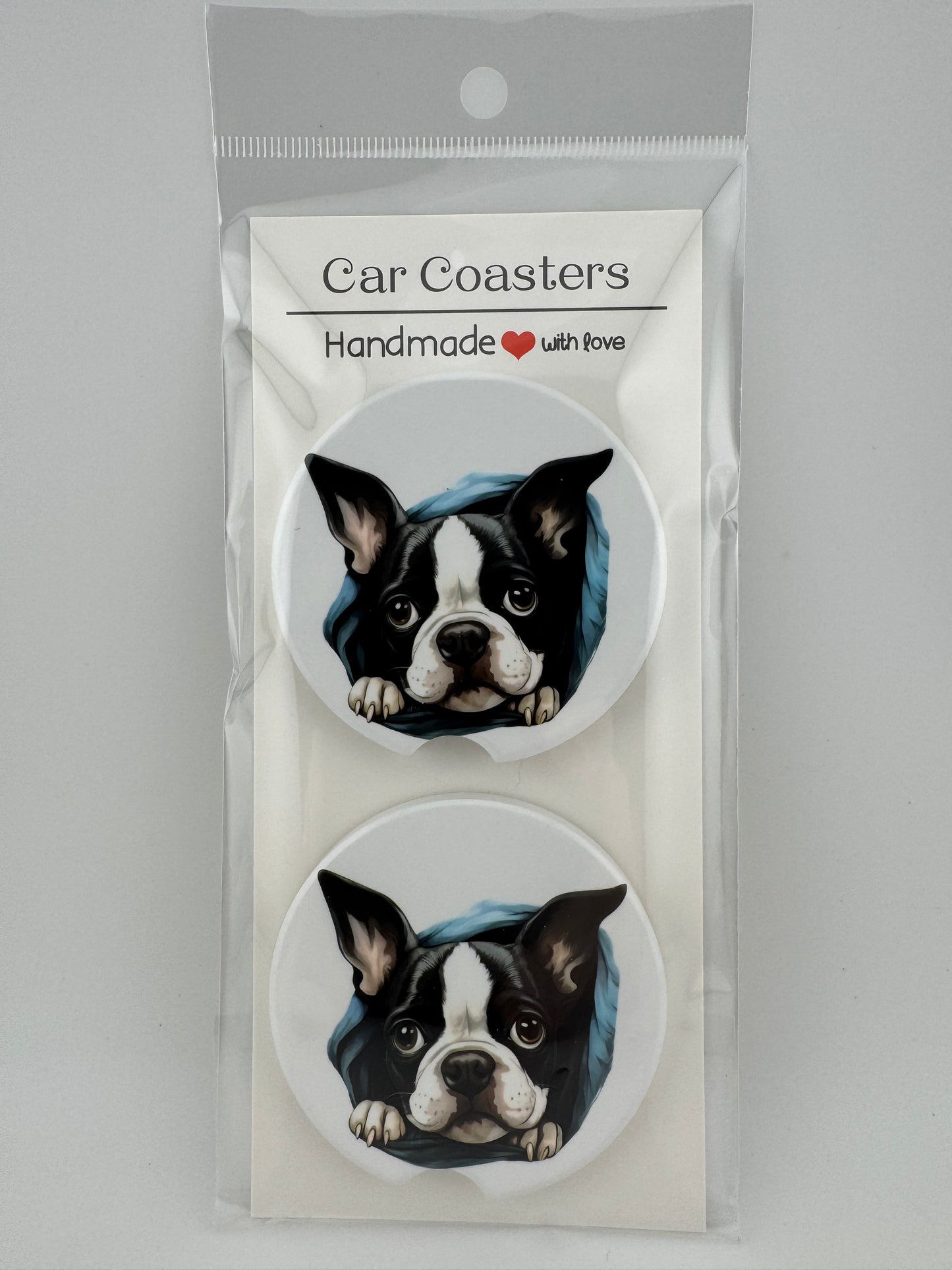 Car Coaster -- UV Printed -- Bulldog (Set of 2)