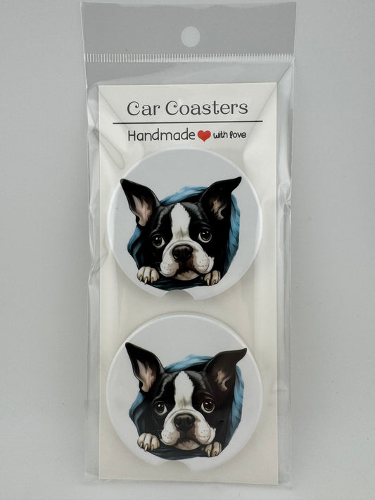 Car Coaster -- UV Printed -- Bulldog (Set of 2)