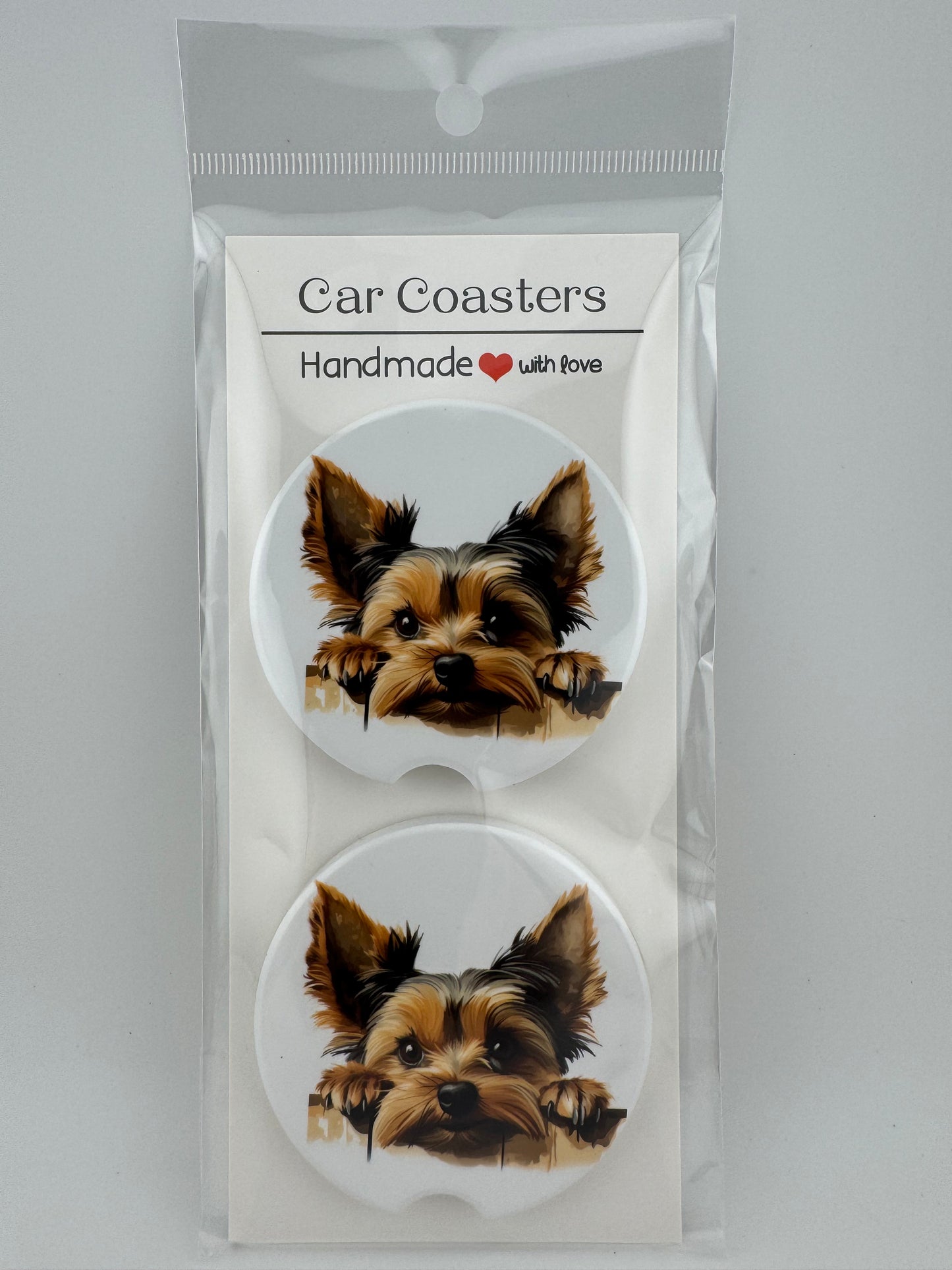 Car Coaster -- UV Printed -- Yorkshire Terrier (Set of 2)