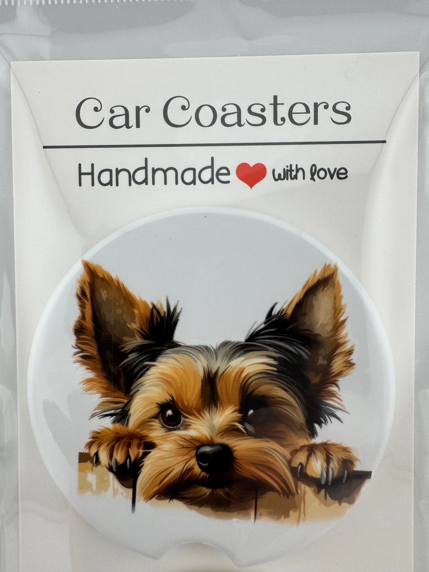 Car Coaster -- UV Printed -- Yorkshire Terrier (Set of 2)