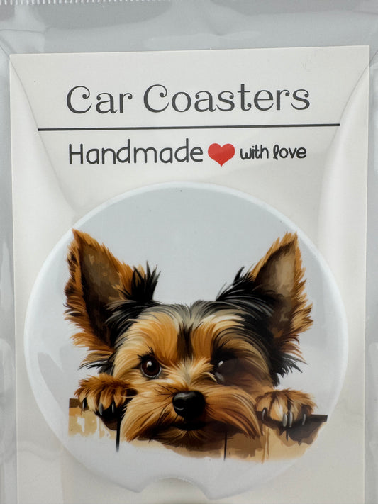 Car Coaster -- UV Printed -- Yorkshire Terrier (Set of 2)