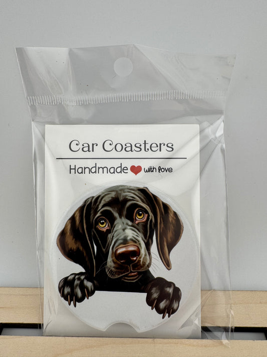 Car Coaster -- UV Printed -- German Shorthaired Pointer
