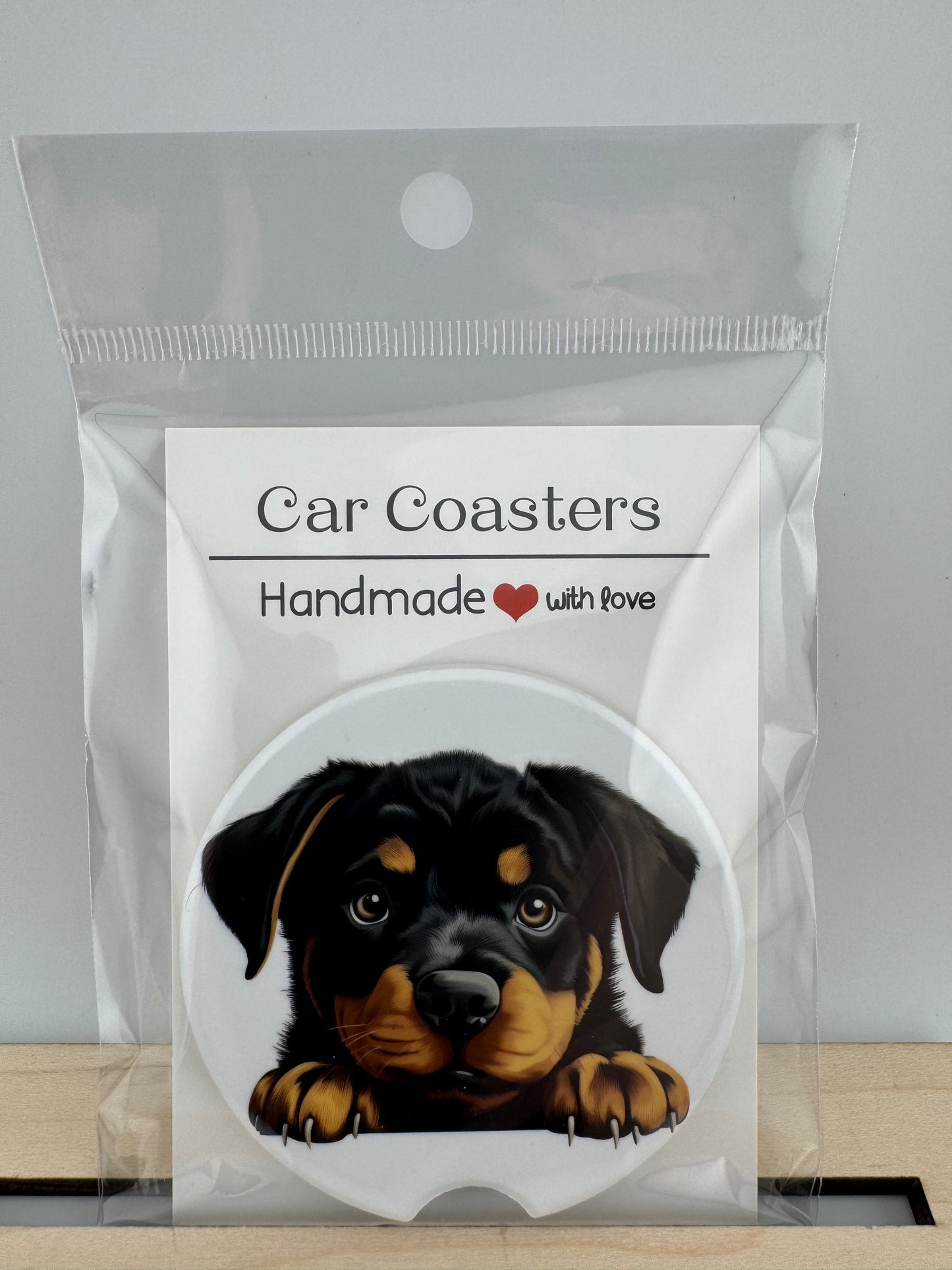 Car Coaster -- UV Printed -- Rottweiler
