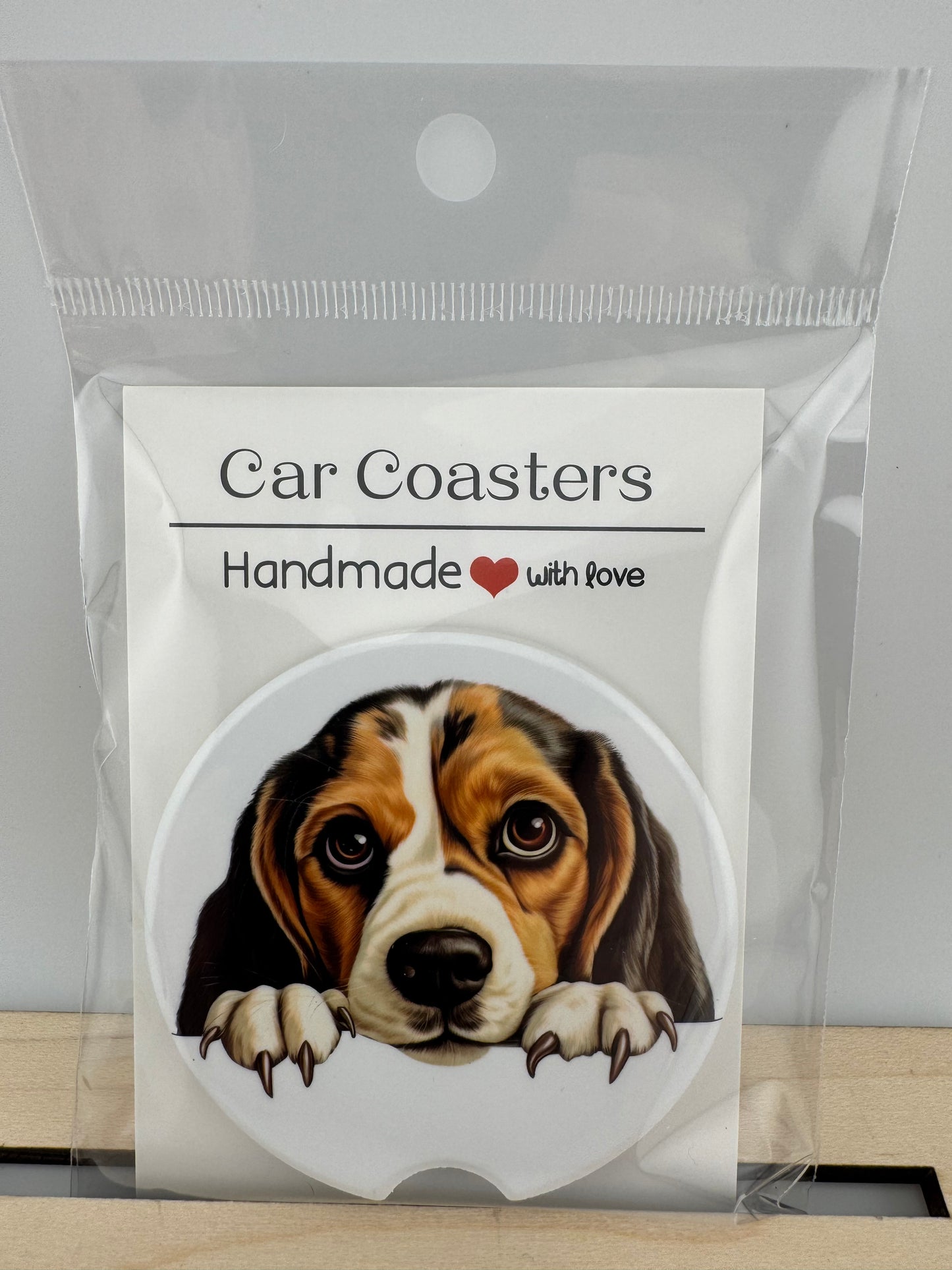 Car Coaster -- UV Printed -- Beagle