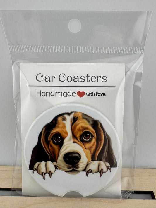 Car Coaster -- UV Printed -- Beagle