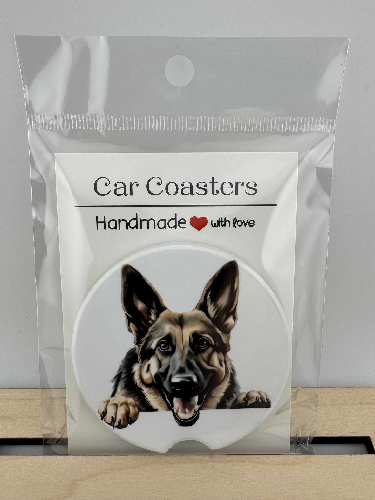 Car Coaster -- UV Printed -- German Shepherd Dog