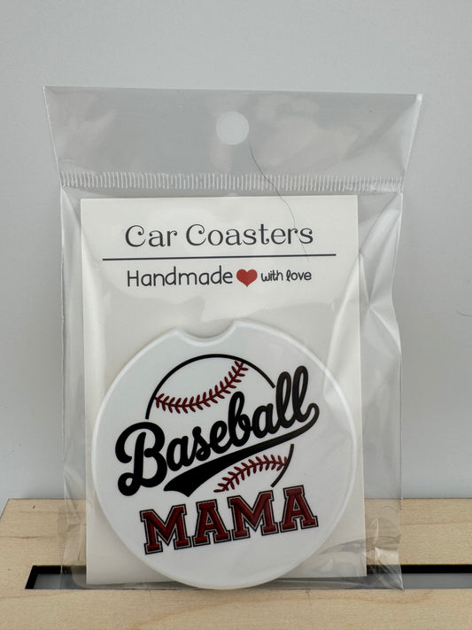 Car Coaster -- UV Printed -- Baseball MaMa