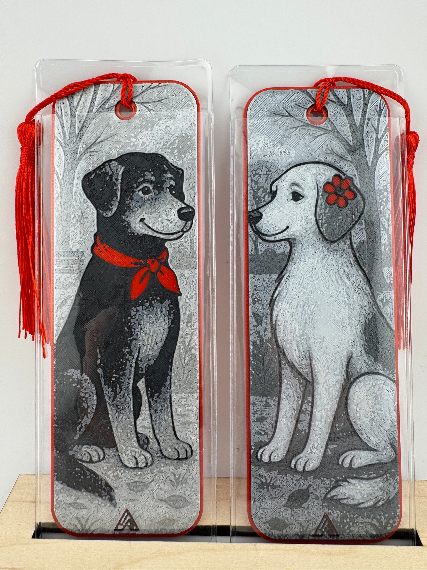Bookmark -- 3D Printed -- Couple Dogs (Set of 2)