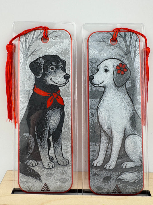 Bookmark -- 3D Printed -- Couple Dogs (Set of 2)