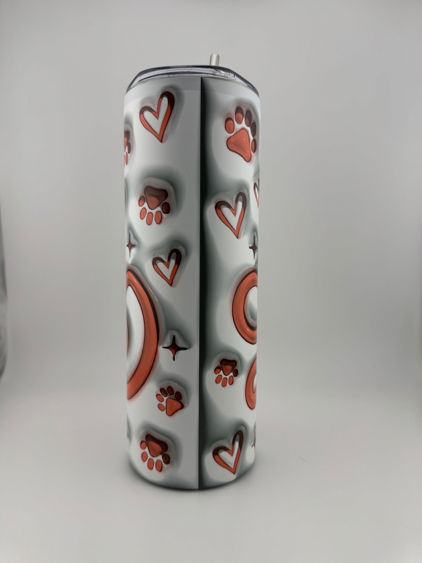 Tumbler -- 20 oz -- UV Printed -- Love Hand & Paw