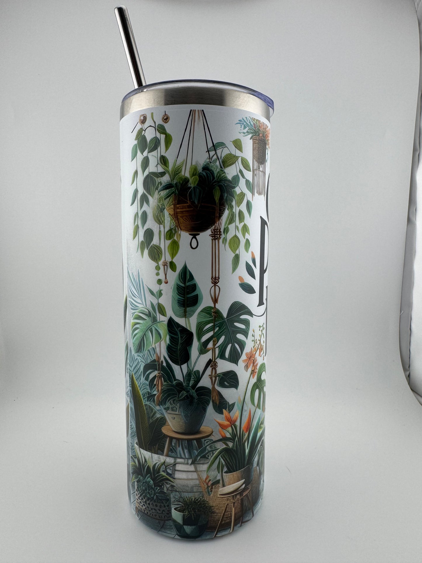 Tumbler -- 20 oz -- UV Printed -- Crazy Plant Lady