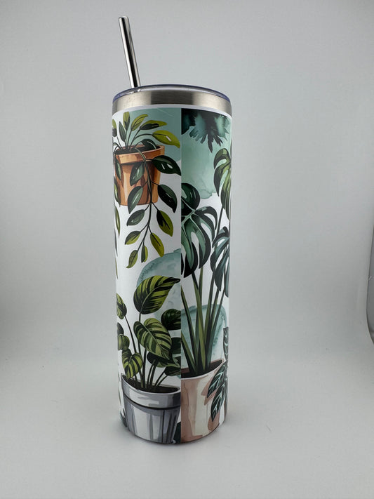 Tumbler -- 20 oz -- UV Printed -- Just One More Plant