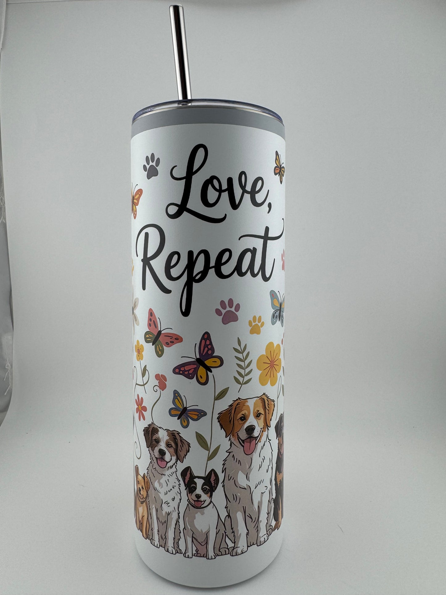 Tumbler -- 20 oz -- UV Printed -- Rescue, Love, Repeat