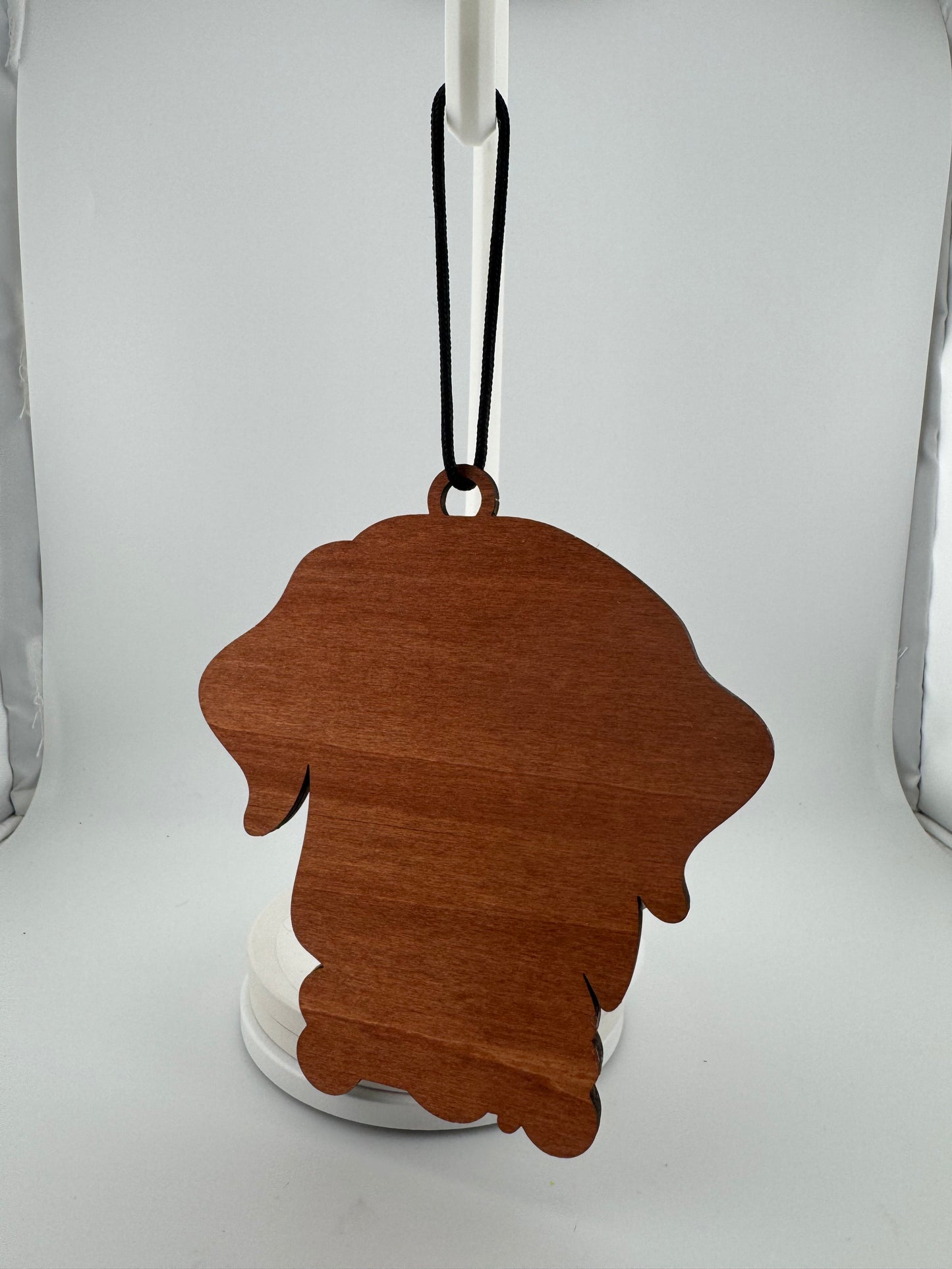Ornament -- Laser -- Wood -- Golden Retriever -- 3 Layer -- Personalized