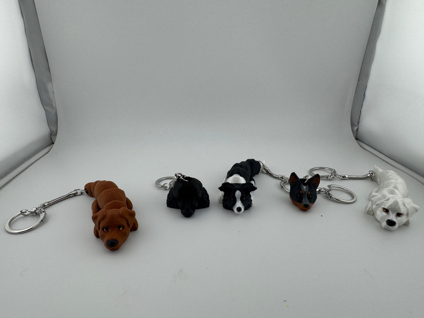 Keychain -- 3D Printed -- Flexi Dog Breeds