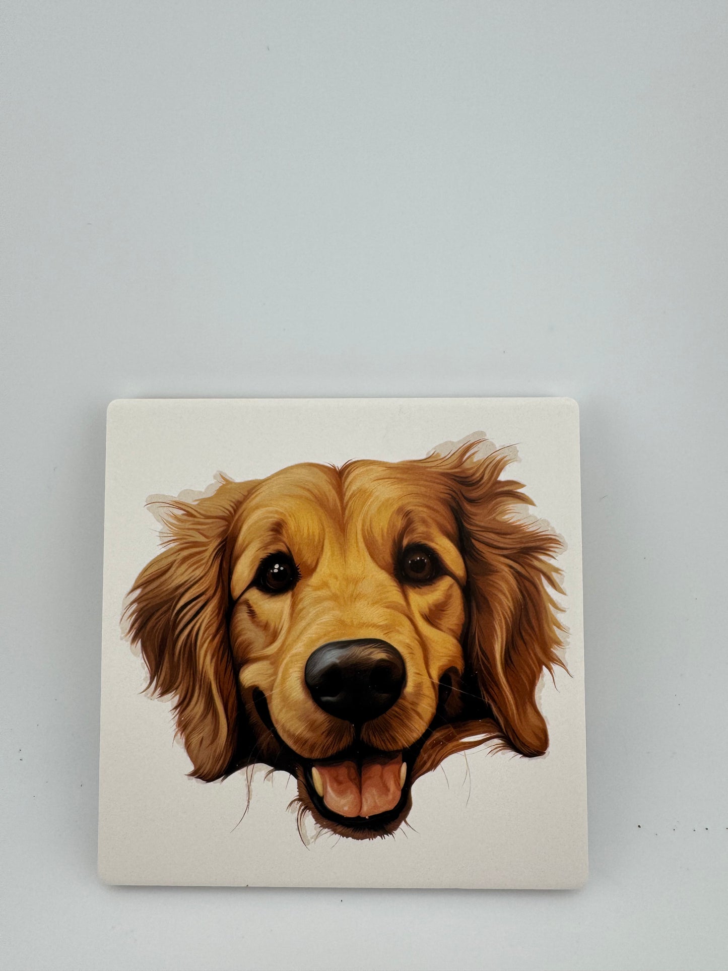 Coaster -- UV Printed -- Square -- Golden Retriever (Set of 4)