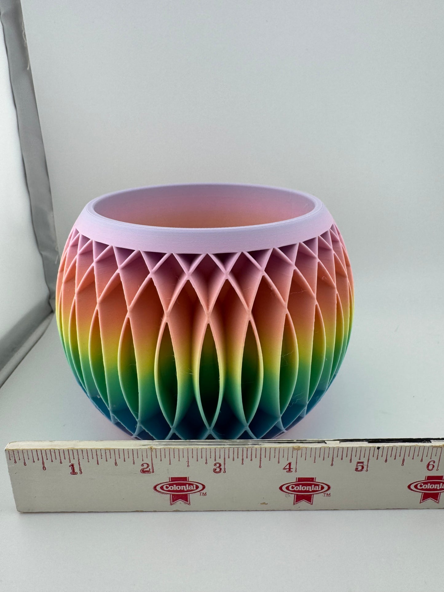 Flower Pot -- 3D Printed -- Triple Wave Planter