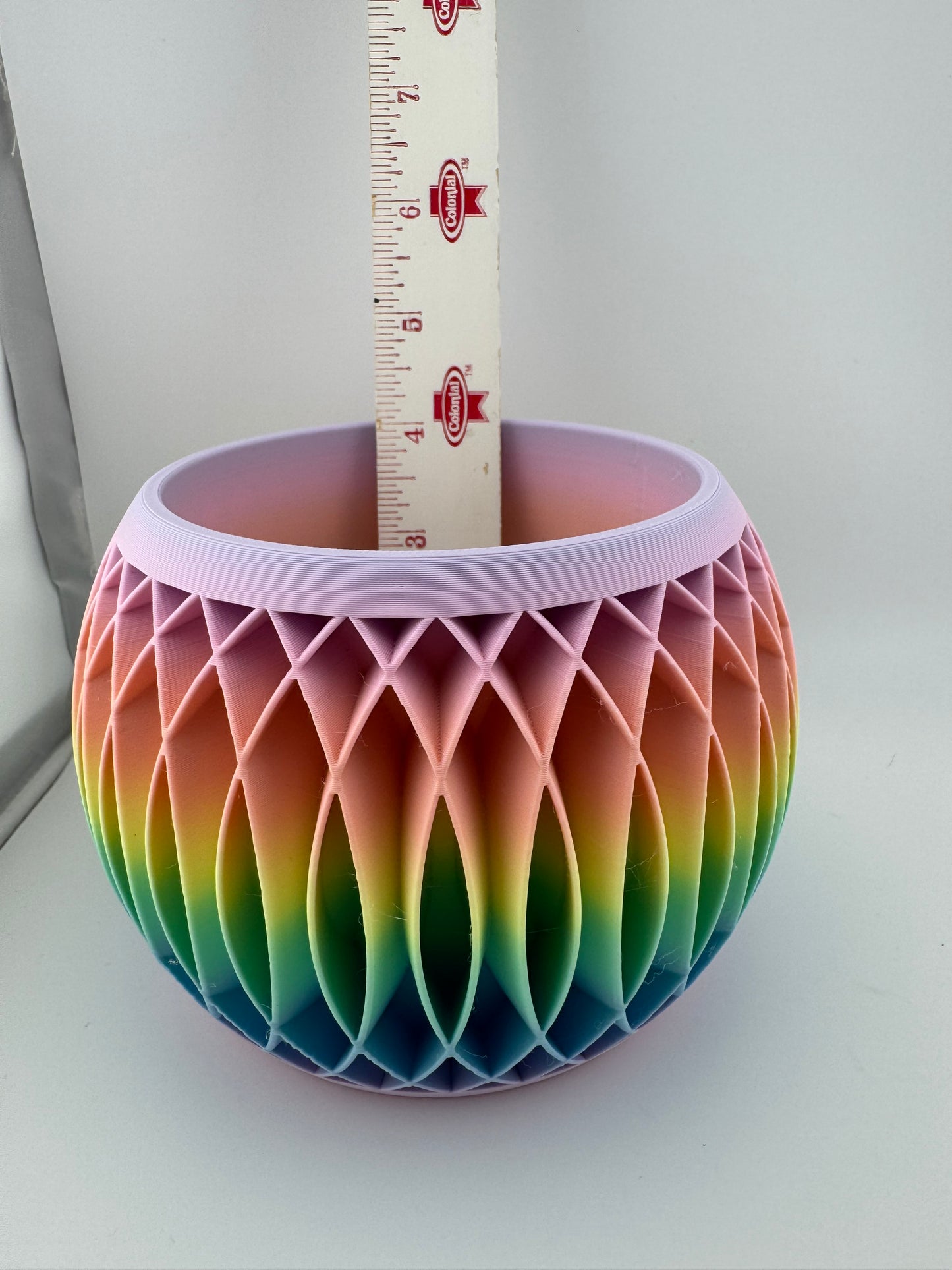Flower Pot -- 3D Printed -- Triple Wave Planter