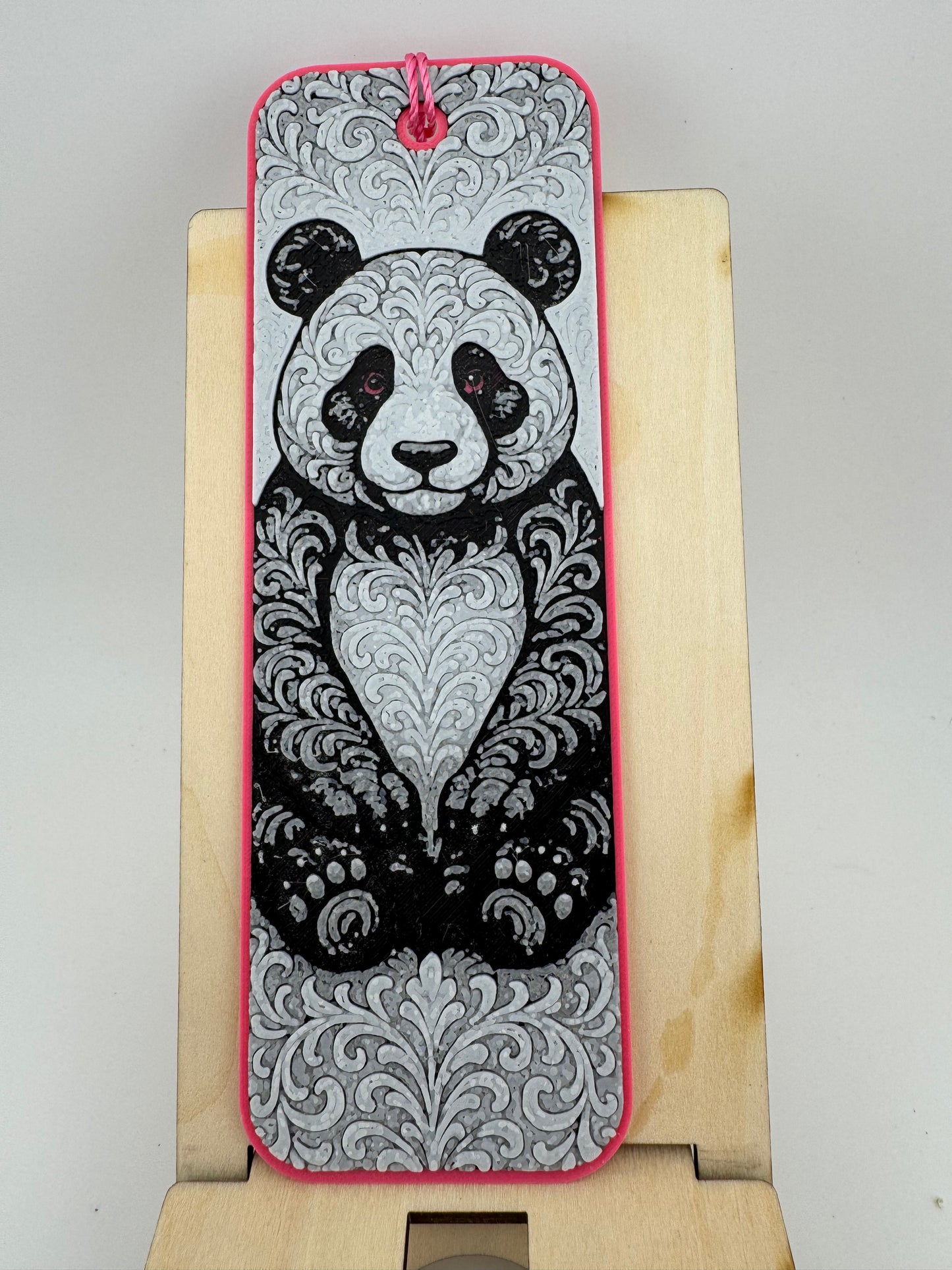 Bookmark -- 3D Printed -- Ornamental Panda